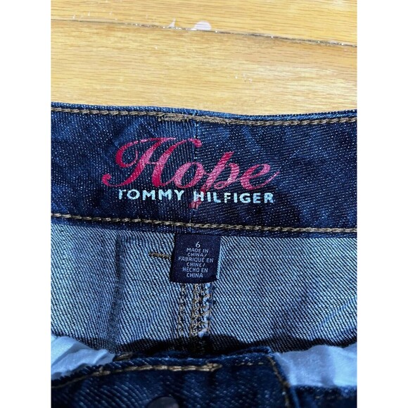Tommy Hilfiger Jeans Womens Size 6 Mid Rise Straight Denim Unhemmed Y2K - Picture 3 of 7